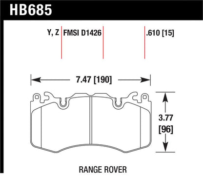 Hawk Performance Hawk 10-11 Range Rover/Range Rover Sport Supercharged LTS Front Brake Pads