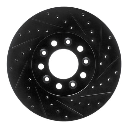 R1 Concepts R1 99-03 Ford Windstar Front Right Drilled & Slotted Black Brake Rotor