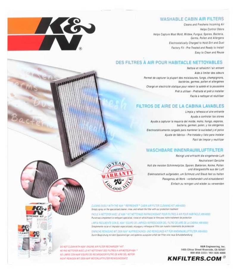 K&N Engineering K&N BMW X5/X5 M/X6/X6 M Cabin Air Filter
