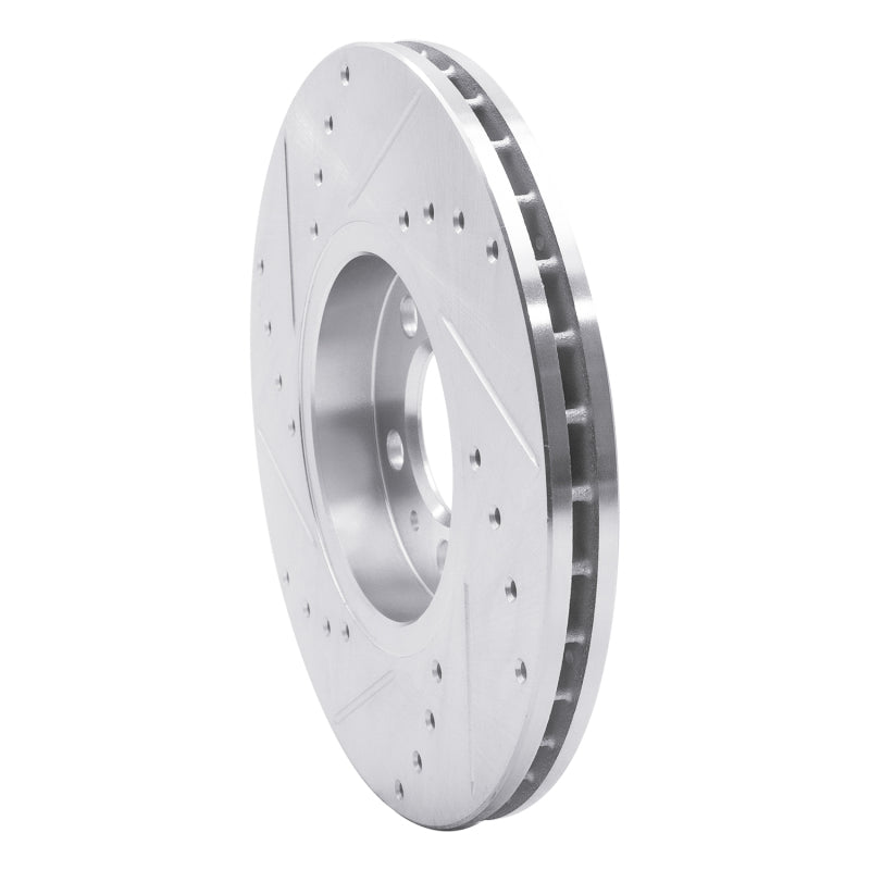 R1 Concepts R1 98-18 Audi A1 (Mexico) Front Right Drilled & Slotted Silver Brake Rotor