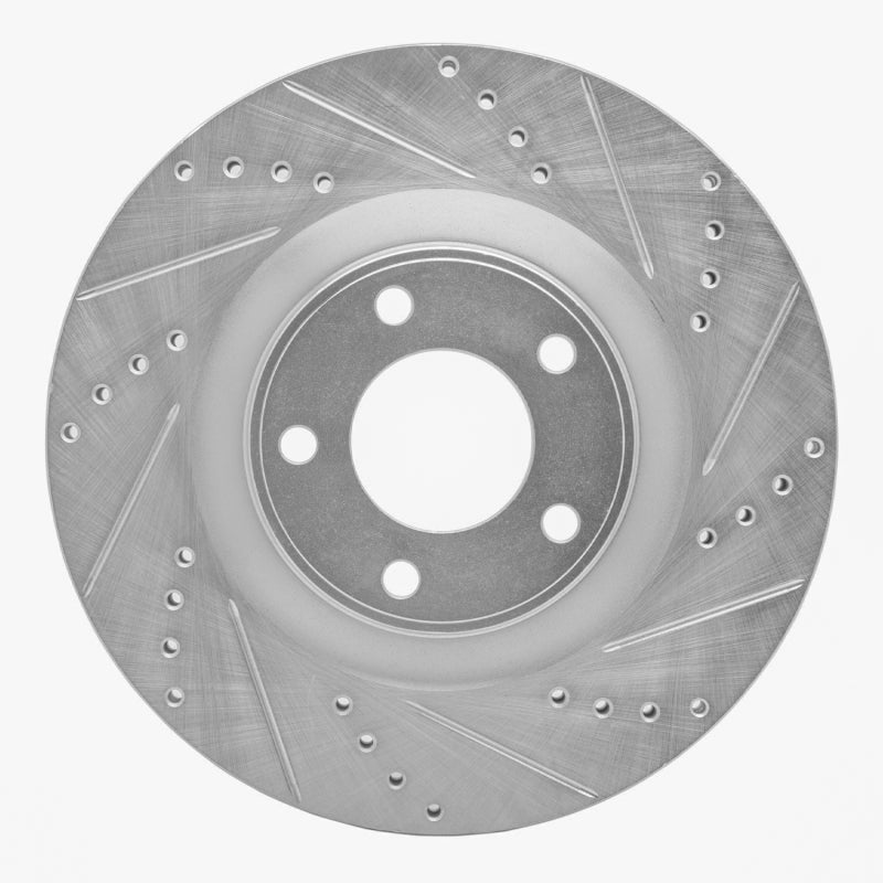 R1 Concepts R1 07-15 Ford Edge Front Right Drilled & Slotted Silver Brake Rotor