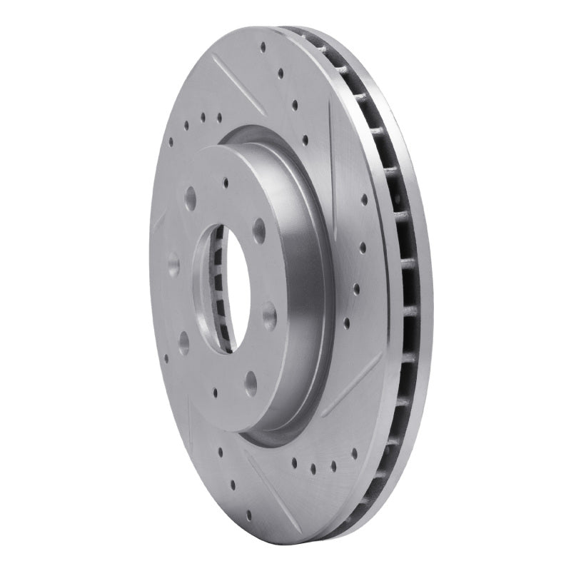 R1 Concepts R1 04-09 Kia SPECTRA Front Right Drilled & Slotted Silver Brake Rotor