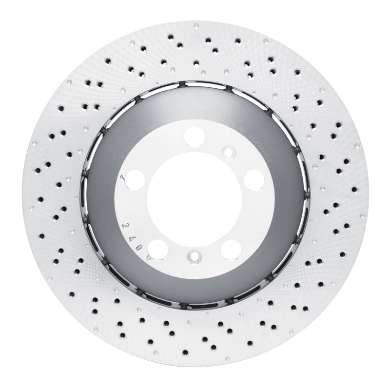 DFC 13-19 Porsche 911 Right Front Drilled Hi-Carbon Alloy Geomet Coated Rotor