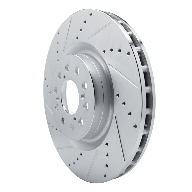 R1 Concepts R1 17-25 Acura Integra Front Left Drilled & Slotted Silver Brake Rotor