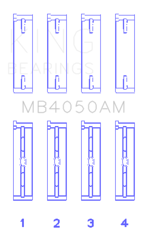 King Engine Bearings Mitsubishi 6G74/6G75 3.5L (Size STD) Main Bearing Set