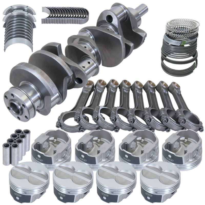Eagle Ford 351W 4.000in Crank 6.200in I-Beam Rods -11cc Flat Top 4.030in Pistons Rotating Assembly