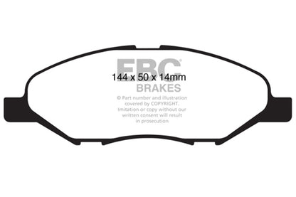 EBC 09-11 Nissan Versa 1.6 Ultimax2 Front Brake Pads