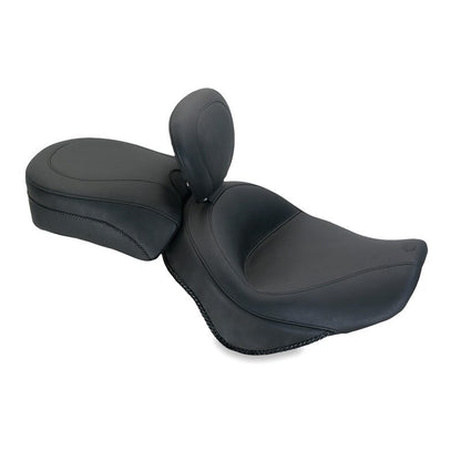 Mustang Motorcycle Mustang 10-18 Triumph Thunderbird, Storm Touring 2PC Seat w/Driver Backrest - Black