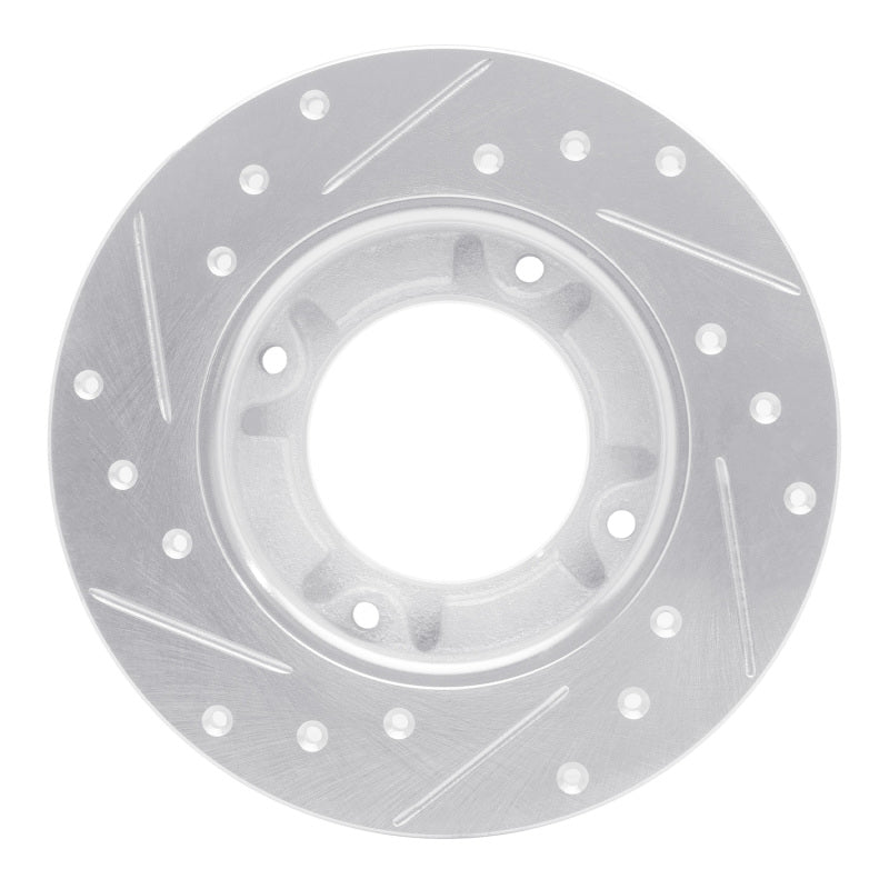 R1 Concepts R1 76-81 Honda Accord Hatchback Front Right Drilled & Slotted Silver Brake Rotor