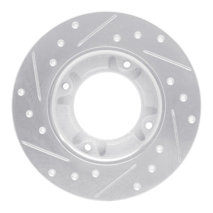 R1 Concepts R1 76-81 Honda Accord Hatchback Front Right Drilled & Slotted Silver Brake Rotor