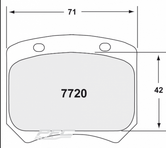 PFC 7720.332.15.44 REAR BRAKE PADS RACE 332 CMPD 15MM MINI 2-PISTON CALIPER /MORGAN/TVR