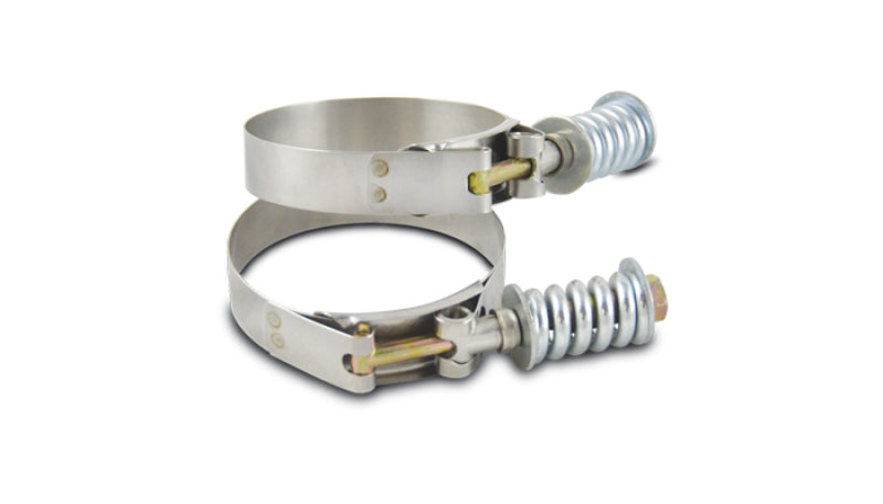 Vibrant SS T-Bolt Clamps Pack of 2 Size Range: 2.94in to 3.24in OD For use w/ 2.75in ID Coupling