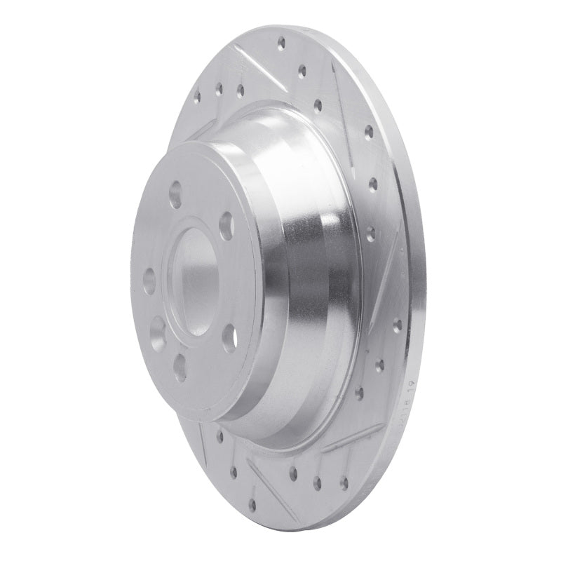 R1 Concepts R1 07-10 Volvo S80 Rear Right Drilled & Slotted Silver Brake Rotor