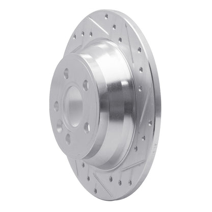 R1 Concepts R1 07-10 Volvo S80 Rear Right Drilled & Slotted Silver Brake Rotor