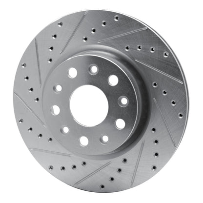 R1 Concepts R1 18-25 Jeep Wrangler Front Left Drilled & Slotted Silver Brake Rotor
