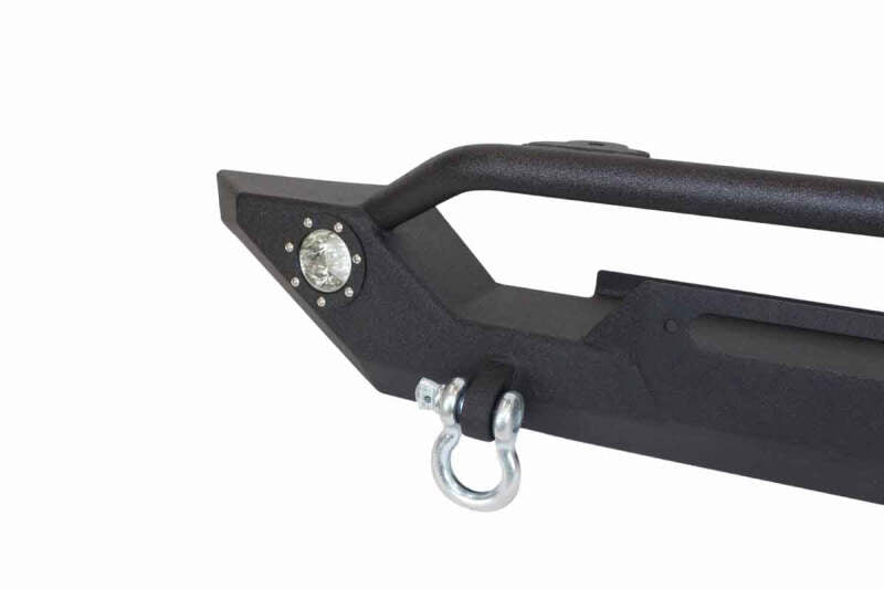 Fishbone Offroad 87-06 Jeep TJ/YJ Wrangler TJ/YJ Steel Front Bumper W/LEDs - Blk Textured Pawdercoat