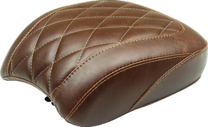 Mustang Motorcycle Mustang 18-21 Harley Low Rider, Sport Glide Wide Tripper Passenger Seat Diamond Stitch - Brown