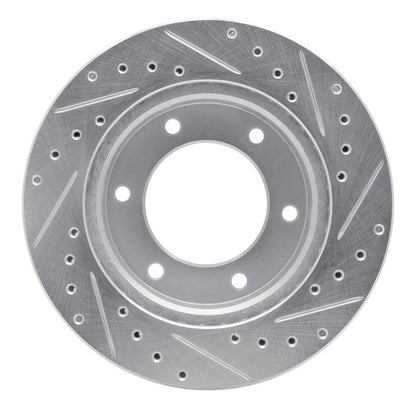 R1 Concepts R1 01-04 Honda Passport Front Left Drilled & Slotted Silver Brake Rotor