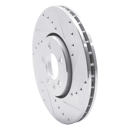 R1 Concepts R1 98-18 Audi A1 (Mexico) Front Right Drilled & Slotted Silver Brake Rotor