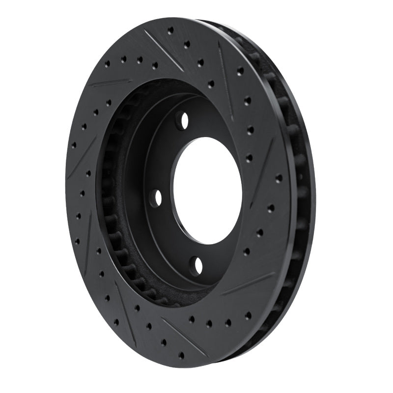 R1 Concepts R1 74-80 International SCOUT II Front Left Drilled & Slotted Black Brake Rotor