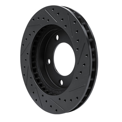 R1 Concepts R1 74-80 International SCOUT II Front Left Drilled & Slotted Black Brake Rotor