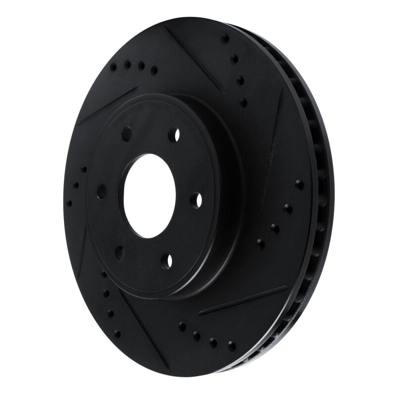 R1 Concepts R1 16-22 Nissan NP300 Frontier (Mexico) Front Right Drilled & Slotted Black Brake Rotor