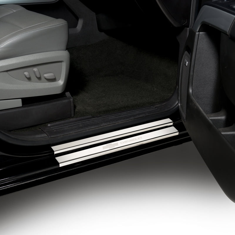 Putco 14-18 Chevy Silv LD - Crew Cab w/ CHEVROLET Etching (8pcs) SS Door Sills