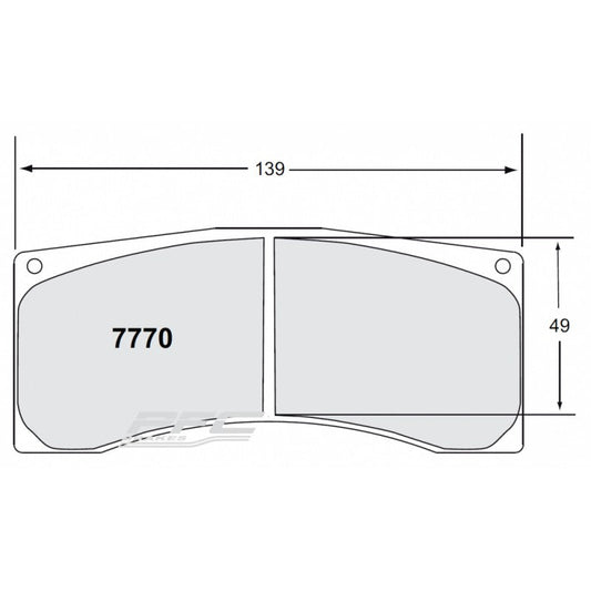 PFC 7770.84.26.44 REAR BRAKE PADS RACING 84 CMPD 26 MM FOR LAMBORGHINI HURACAN ST EVO GT2