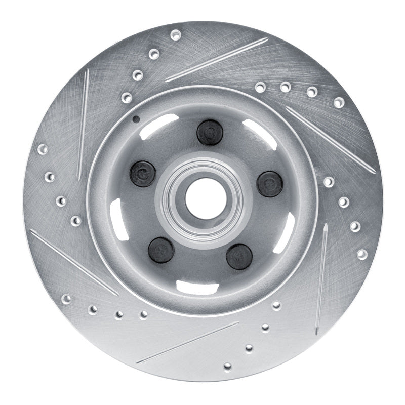 R1 Concepts R1 65-67 Ford Ranchero Front Right Drilled & Slotted Silver Brake Rotor