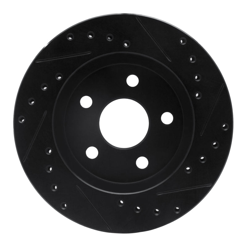 R1 Concepts R1 91-92 Dodge Monaco Front Left Drilled & Slotted Black Brake Rotor