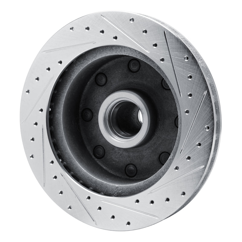 R1 Concepts R1 73-77 Dodge B300 Van (71-74) / B300 (75-80) Front Left Drilled & Slotted Silver Brake Rotor