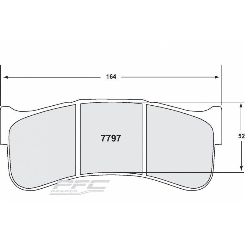 PFC 7797.82.29.44 FRONT BRAKE PADS RACING 82 CMPD 29 MM FOR PORSCHE 997 GT3 GRAND AM (2008-2010 SPRINT)