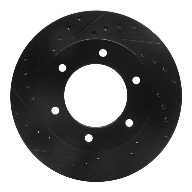 R1 Concepts R1 01-04 Honda Passport Front Left Drilled & Slotted Black Brake Rotor