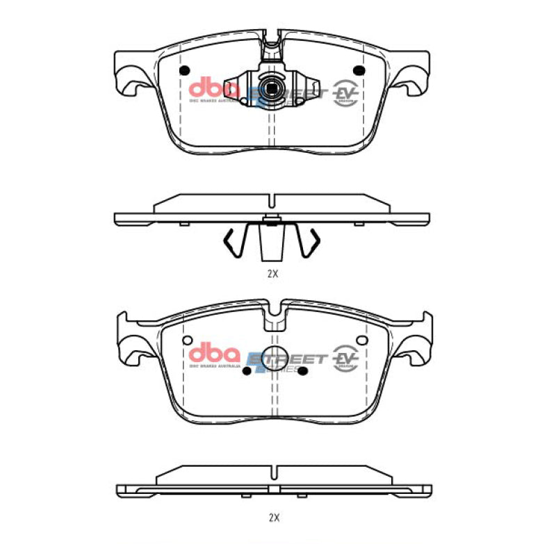 DBA 20-22 Jaguar F-Pace (w/350mm Front Rotor) Front SSEV Street Series Brake Pads
