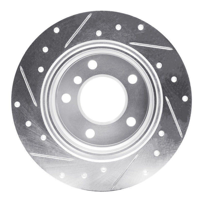R1 Concepts R1 03-06 BMW Z4 Rear Right Drilled & Slotted Silver Brake Rotor