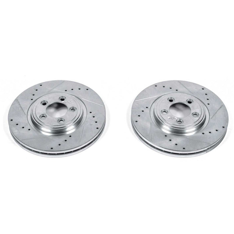PowerStop Power Stop 06-08 Jaguar S-Type Front Evolution Drilled & Slotted Rotors - Pair