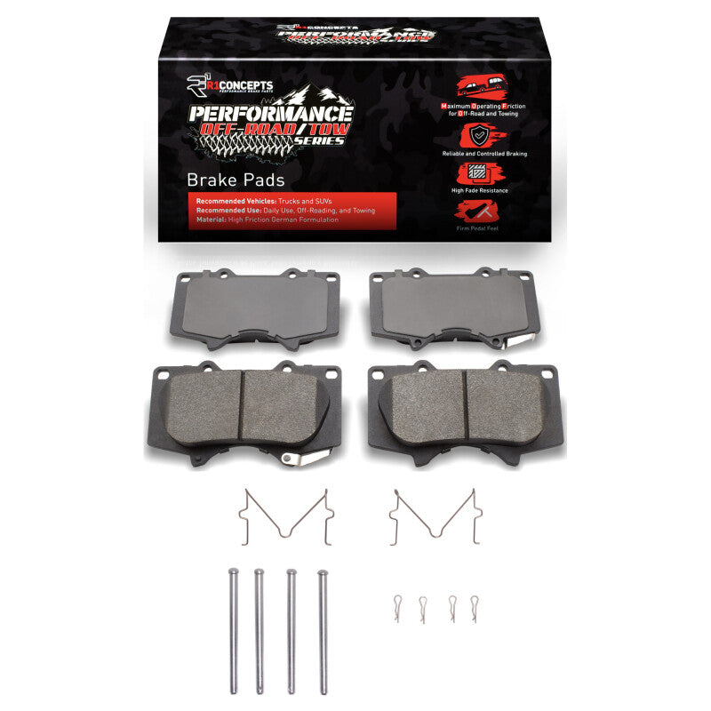 R1 Concepts R1 2000-2025 JAC Frison Front Performance Off-Road/Tow Brake Pads & Hardware Kit