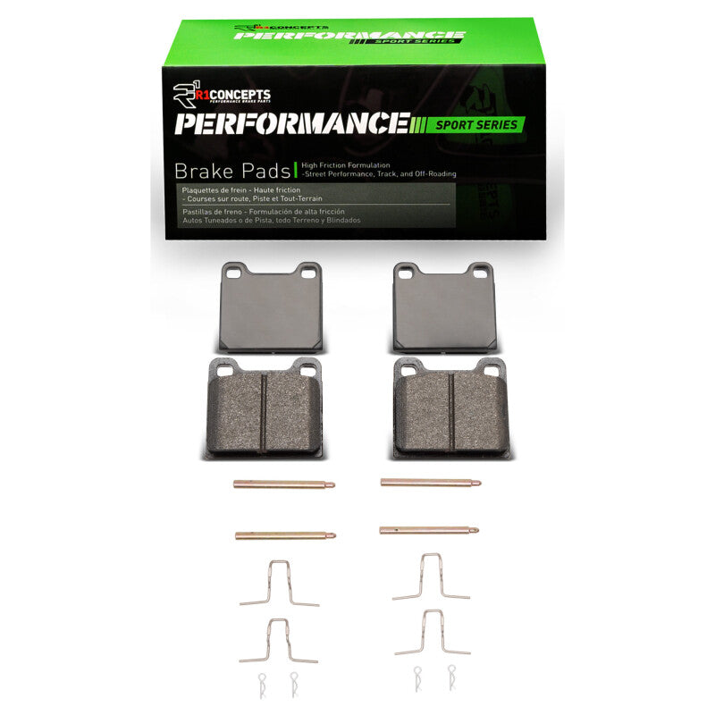 R1 Concepts R1 67-91 Mercedes-Benz 280SEL Rear Performance Sport Pads & Hardware Kit