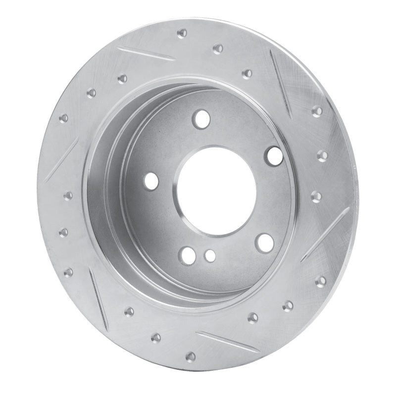 R1 Concepts R1 94-98 Mercedes-Benz C220 Rear Left Drilled & Slotted Silver Brake Rotor