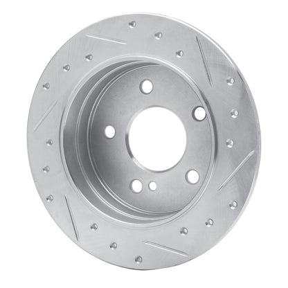 R1 Concepts R1 94-98 Mercedes-Benz C220 Rear Left Drilled & Slotted Silver Brake Rotor