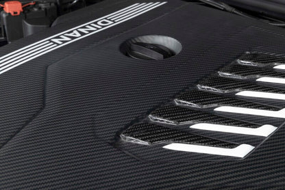 Dinan 19-26 BMW B58D (G01/G02/G20/G22/G23/G26/G42) Matte Carbon Fiber Engine Cover w/Gloss Accents