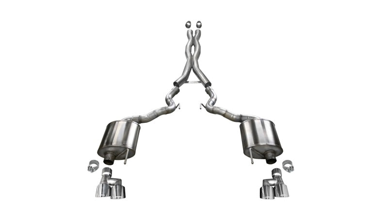 CORSA Performance Corsa 2018-2023 Ford Mustang GT Convertible Sport Cat-Back Exhaust w/ 4in Tips