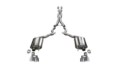 CORSA Performance Corsa 2018-2023 Ford Mustang GT Convertible Sport Cat-Back Exhaust w/ 4in Tips