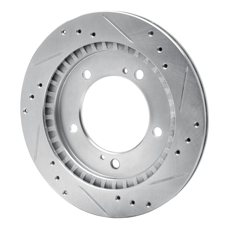 R1 Concepts R1 99-04 Chevrolet Tracker Front Left Drilled & Slotted Silver Brake Rotor