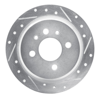 R1 Concepts R1 84-91 BMW 325 Rear Right Drilled & Slotted Silver Brake Rotor