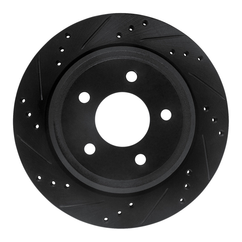 R1 Concepts R1 10-11 Ford Ranger (USA/Canada) Rear Left Drilled & Slotted Black Brake Rotor