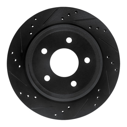 R1 Concepts R1 10-11 Ford Ranger (USA/Canada) Rear Left Drilled & Slotted Black Brake Rotor