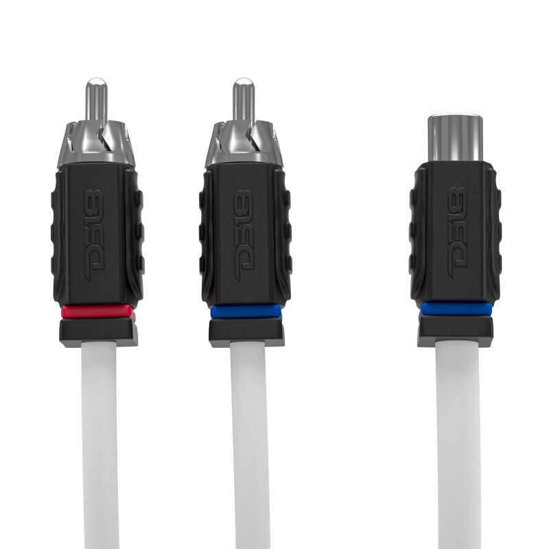 DS18 Marine Grade Tinned Copper OFC RCA Wires 1 Female to 2 Male Splitter