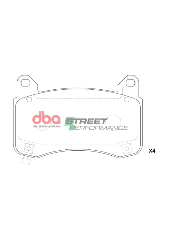 DBA 22-23 Tesla 3 (355mm Front Rotor) SP Performance Front Brake Pads