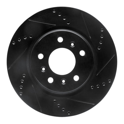 R1 Concepts R1 04-09 Buick LaCrosse Front Right Drilled & Slotted Black Brake Rotor